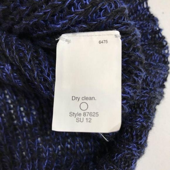 J Crew XXS Blue Color Blocked Linen Knit Top - Picture 8 of 10